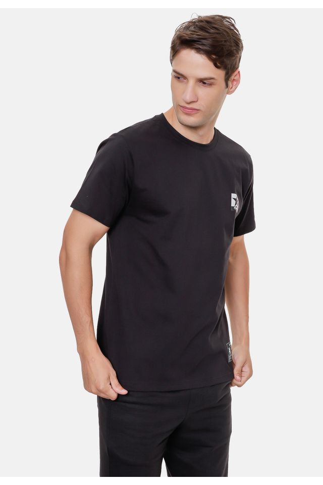 Camiseta-Starter-Estampada-Preta