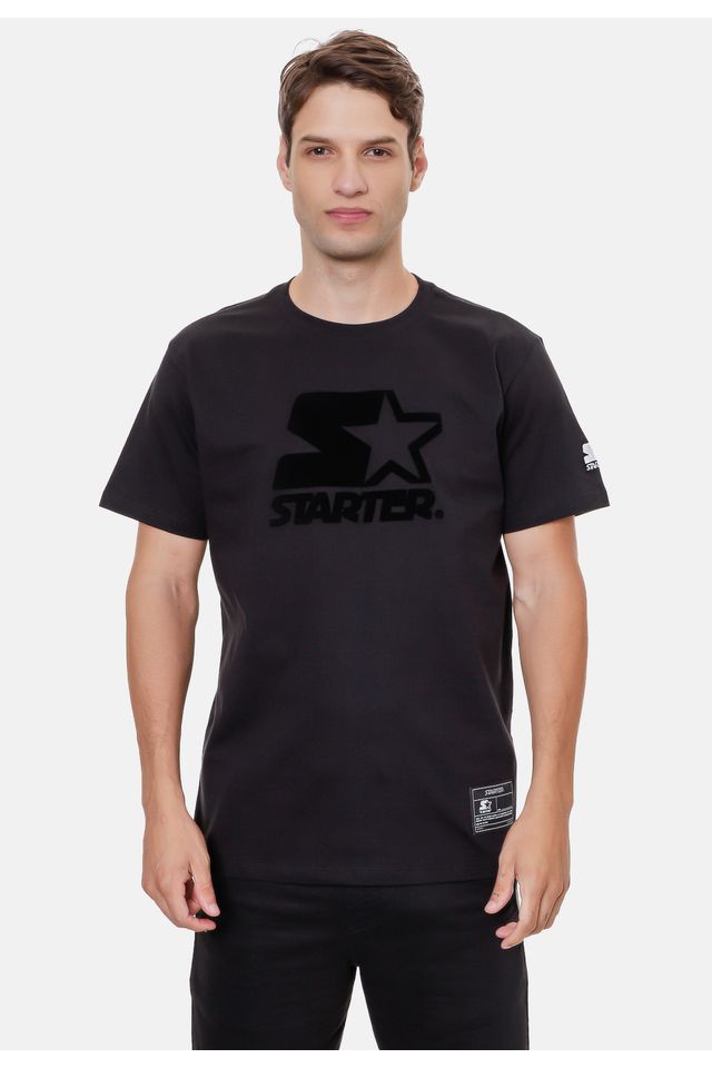 Camiseta-Starter-Estampada-Preta