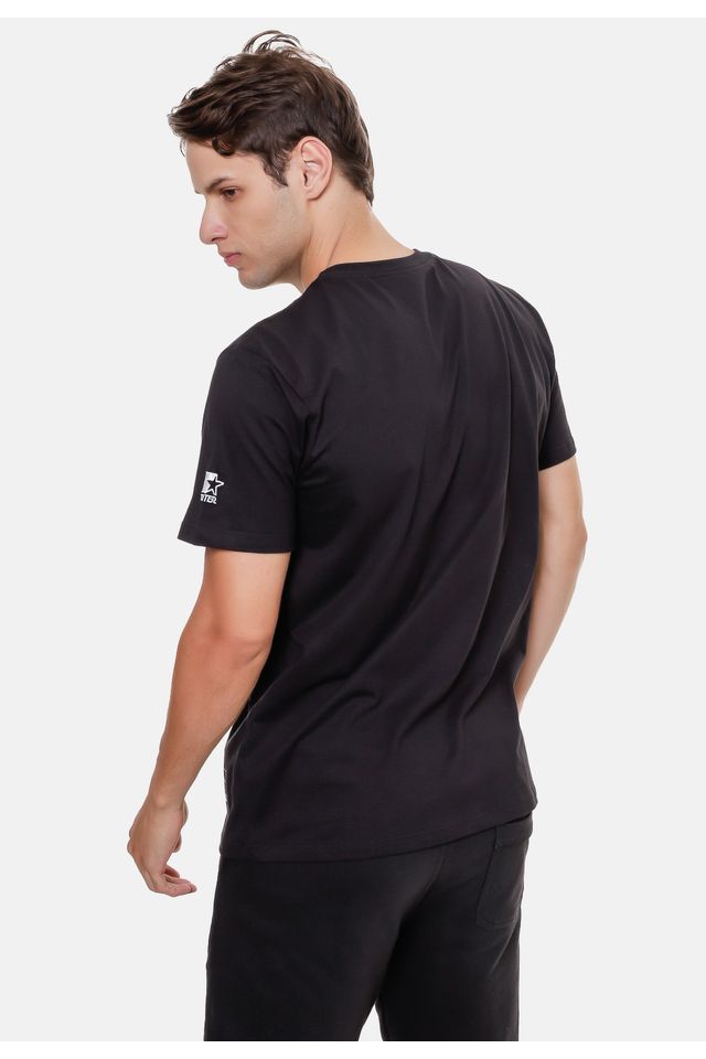 Camiseta-Starter-Estampada-Preta