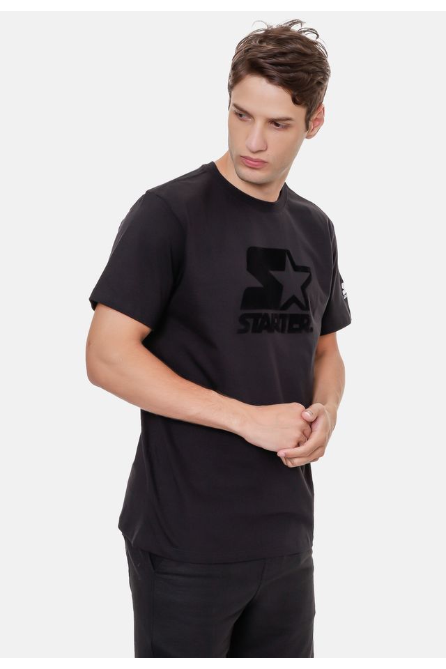 Camiseta-Starter-Estampada-Preta