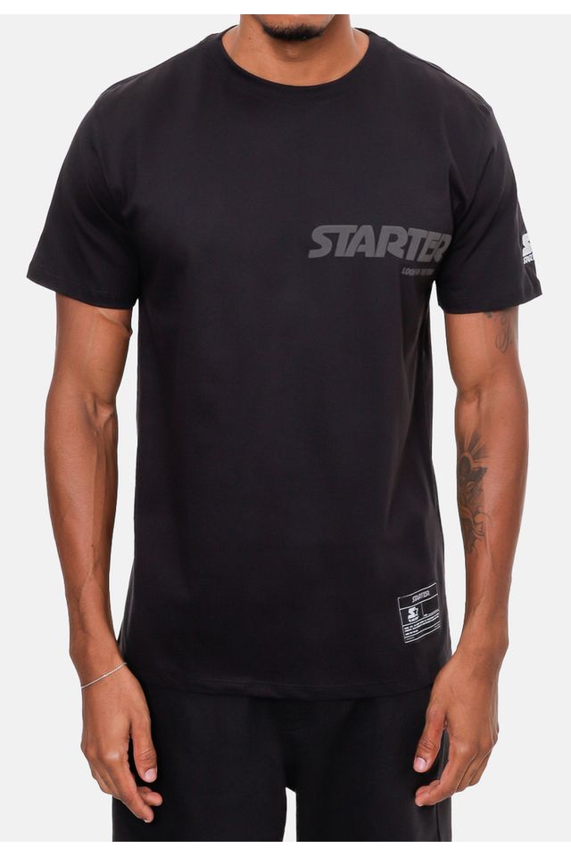 Camiseta-Starter-Estampada-Preta