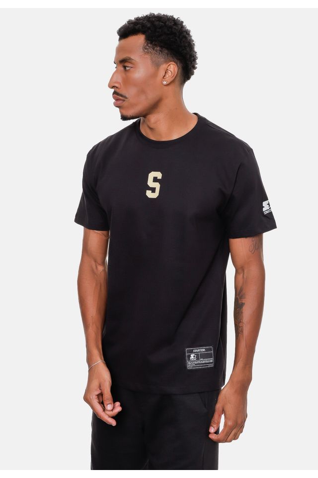 Camiseta-Starter-Estampada-Preta