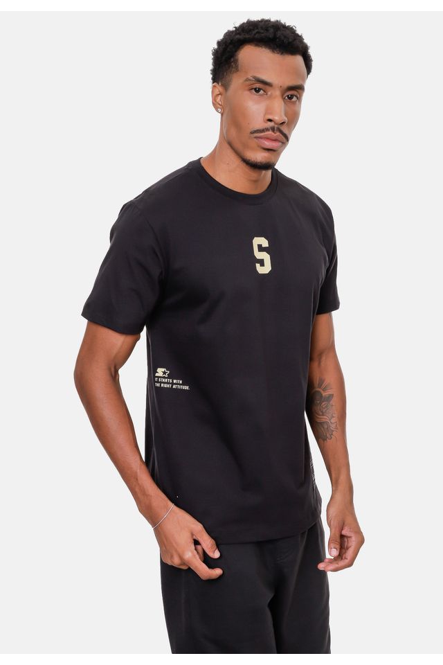 Camiseta-Starter-Estampada-Preta