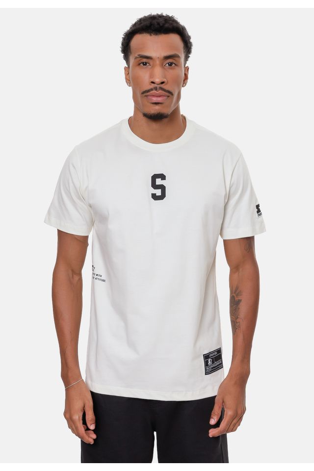 Camiseta-Starter-Estampada-Off-White Camiseta-Starter-Estampada-Off-White