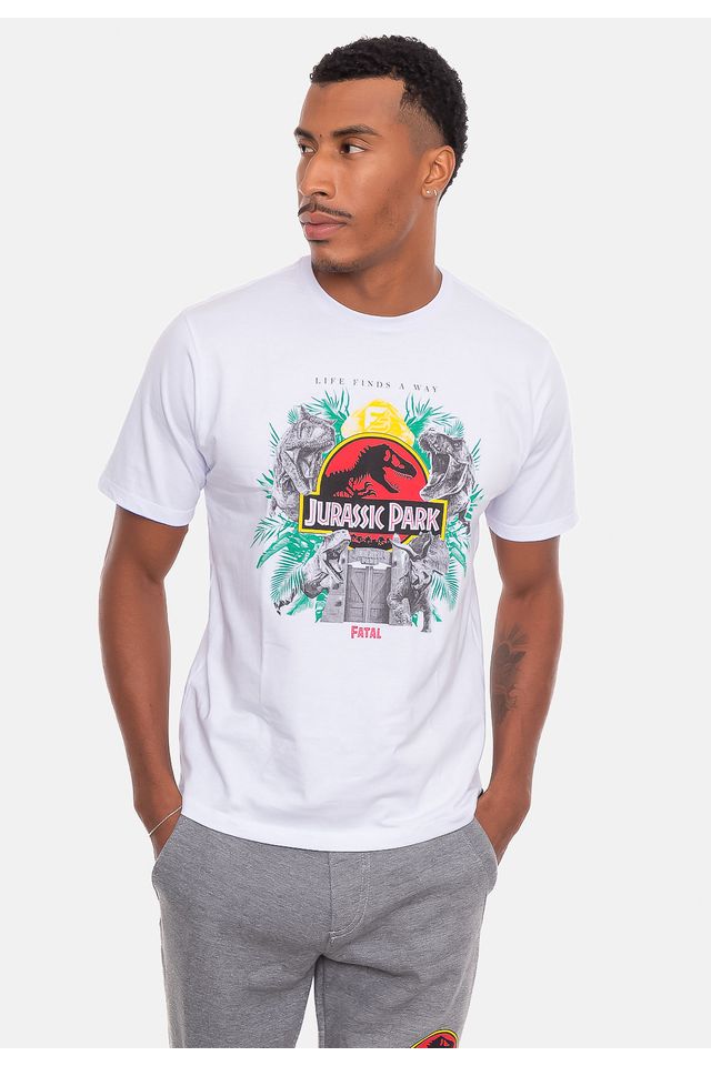 Camiseta-Fatal-Estampada-Raptor-Branca