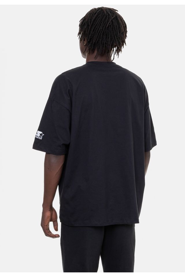 Camiseta-Starter-Oversized-Simple-Preta