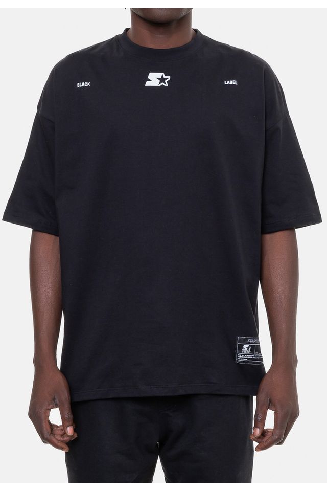 Camiseta-Starter-Oversized-Simple-Preta