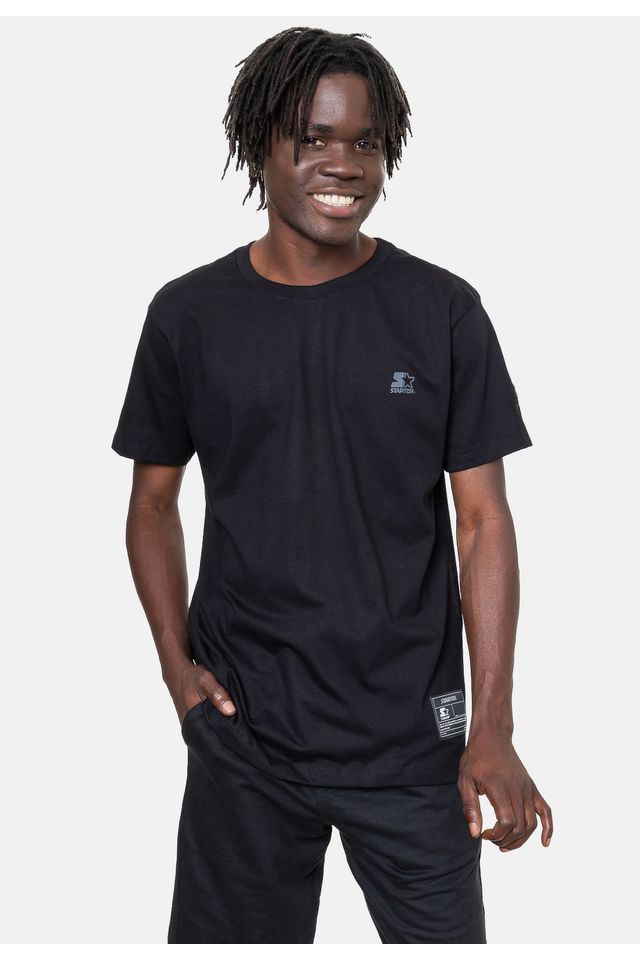 Camiseta-Starter-Estampada-Preta