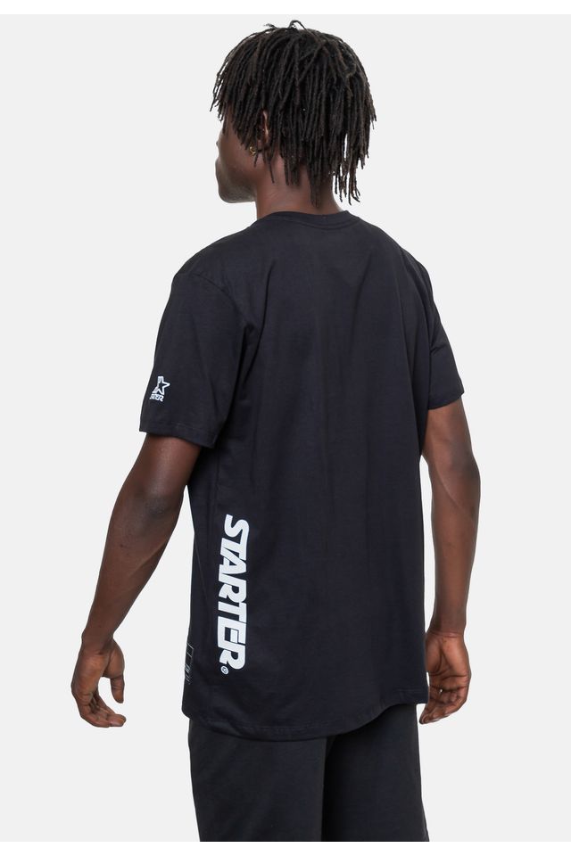 Camiseta-Starter-Estampada-Preta