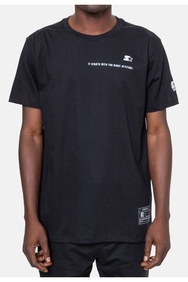 Camiseta-Starter-Estampada-Preta