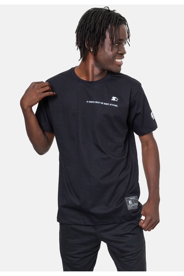 Camiseta-Starter-Estampada-Preta