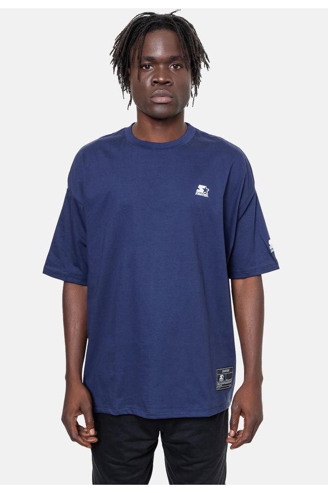 Camiseta-Starter-Oversize-Azul-Marinho