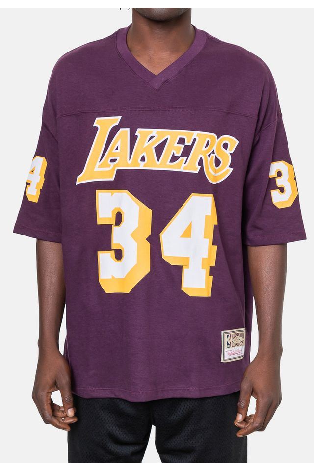 Camiseta-Mitchell---Ness-Oversize-Los-Angeles-Lakers-Roxa