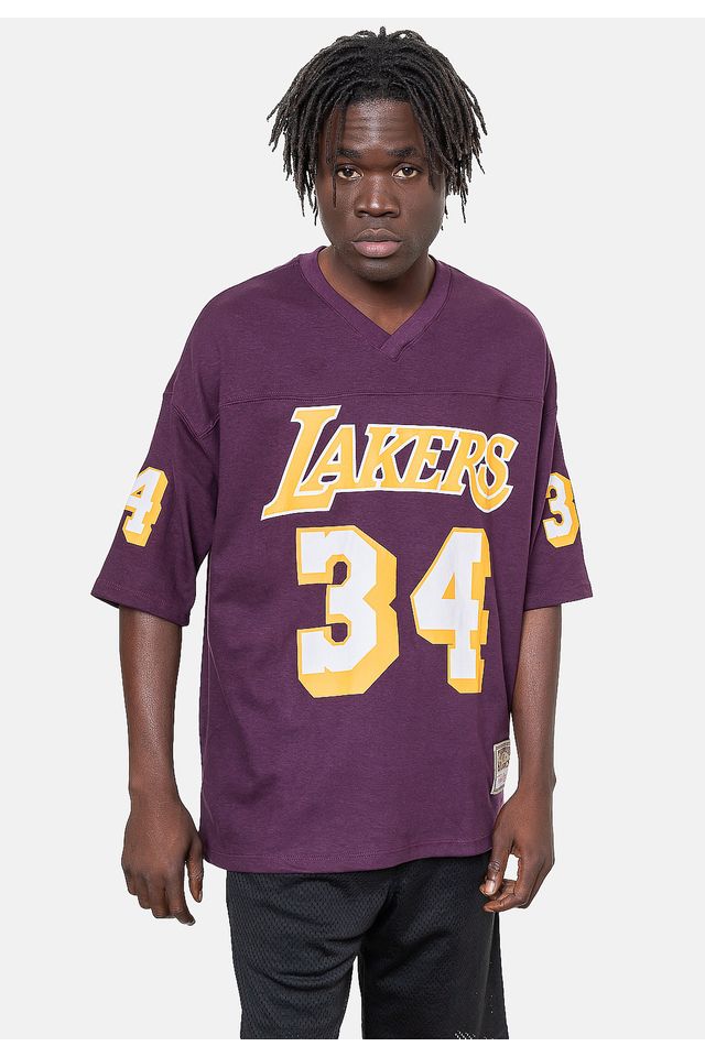 Camiseta-Mitchell---Ness-Oversize-Los-Angeles-Lakers-Roxa