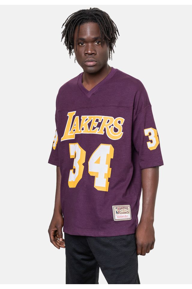 Camiseta-Mitchell---Ness-Oversize-Los-Angeles-Lakers-Roxa