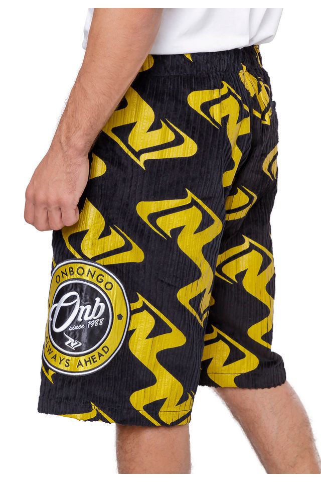 Bermuda-Onbongo-Veludo-Preta Bermuda-Onbongo-Veludo-Preta