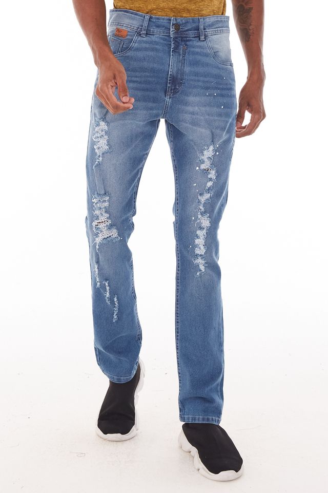 Calca-Jeans-Onbongo-Slim-Com-Puidos-Azul Calca-Jeans-Onbongo-Slim-Com-Puidos-Azul