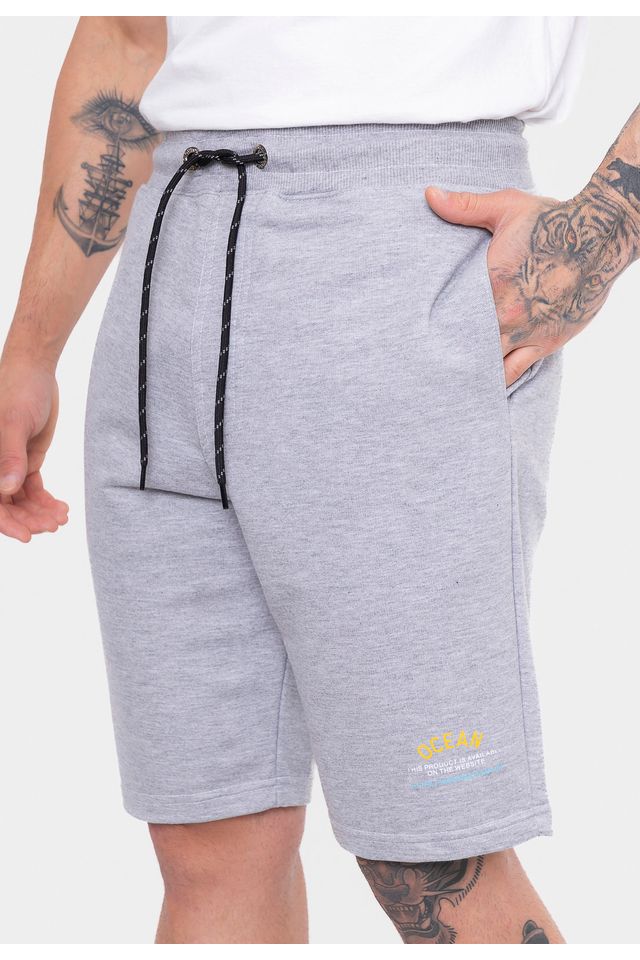 Bermuda-Onbongo-Moletom-World-Cinza-Mescla Bermuda-Onbongo-Moletom-World-Cinza-Mescla