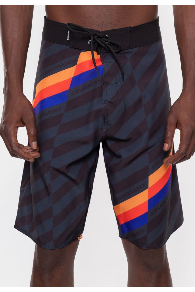 Boardshort-Onbongo-Glitc-Preto Boardshort-Onbongo-Glitc-Preto