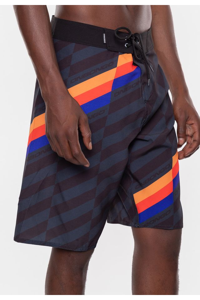 Boardshort-Onbongo-Glitc-Preto Boardshort-Onbongo-Glitc-Preto