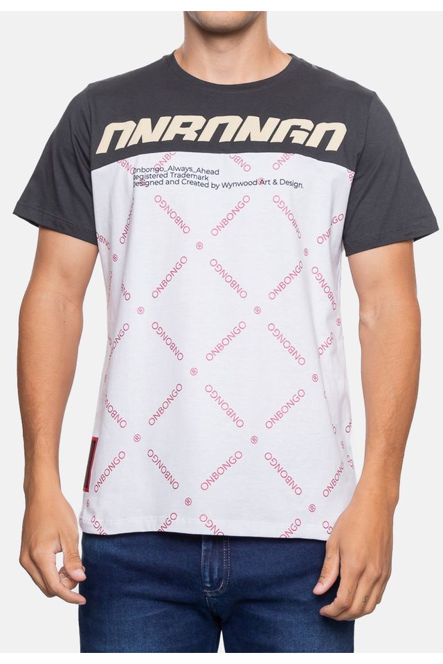 Camiseta-Onbongo-Estampada-Chumbo
