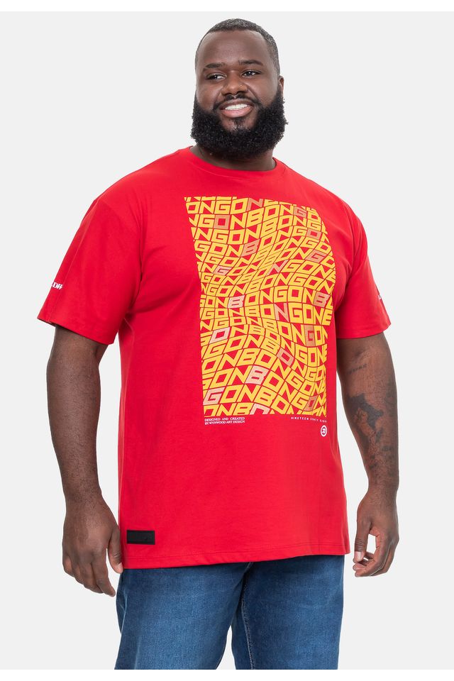 Camiseta-Onbongo-Estampada-Vermelha