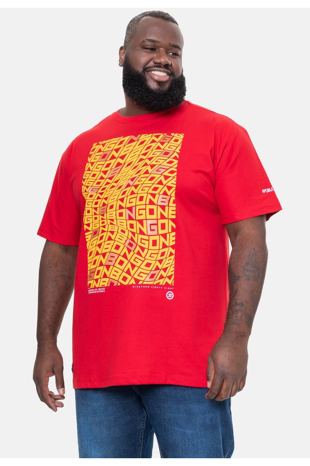 Camiseta-Onbongo-Estampada-Vermelha