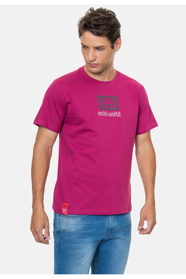 Camiseta-Ecko-Estampada-Vinho