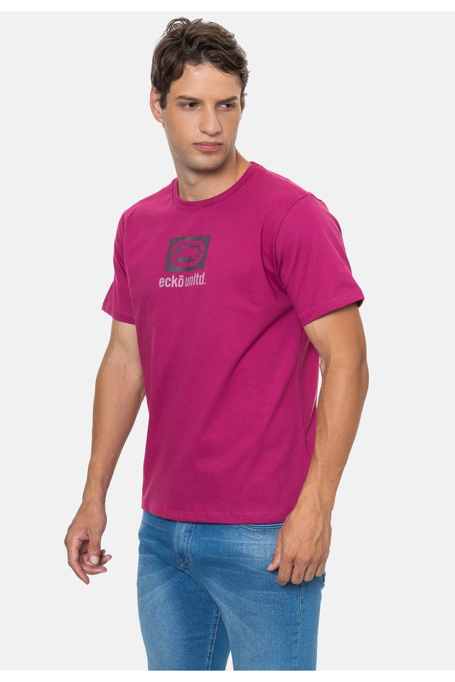 Camiseta-Ecko-Estampada-Vinho