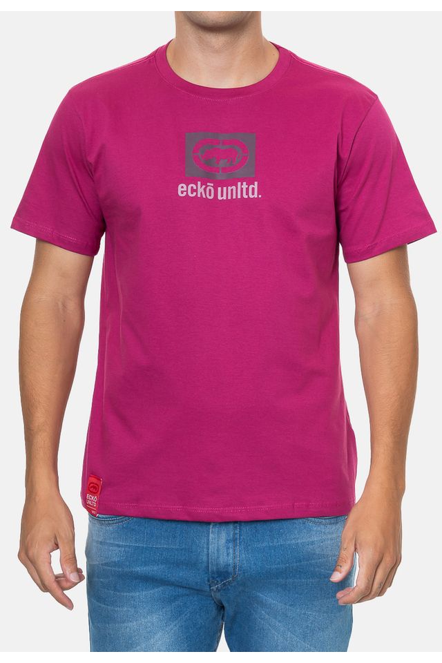 Camiseta-Ecko-Estampada-Vinho