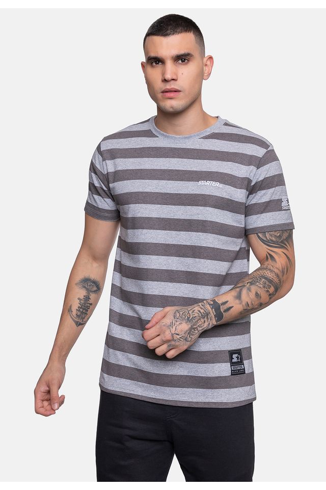 Camiseta-Starter-Especial-listra-Cinza