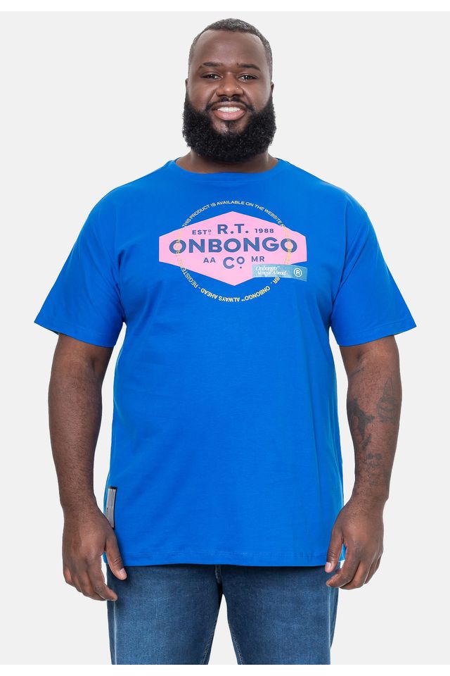 Camiseta-Onbongo-Estampada-Azul-Royal