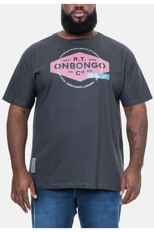 Camiseta-Onbongo-Estampada-Grafite