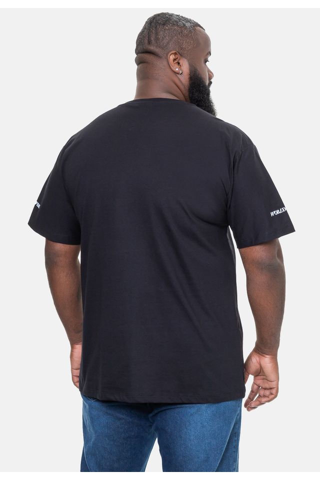 Camiseta-Onbongo-Estampada-Preta