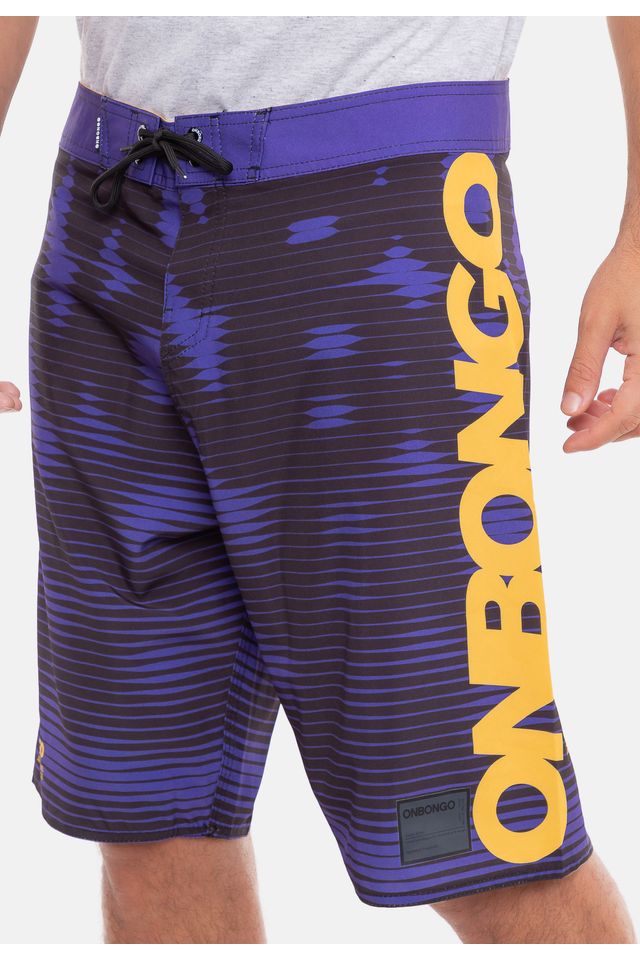 Boardshort-Onbongo-Trek-Sublimado-Roxo-com-Amarelo