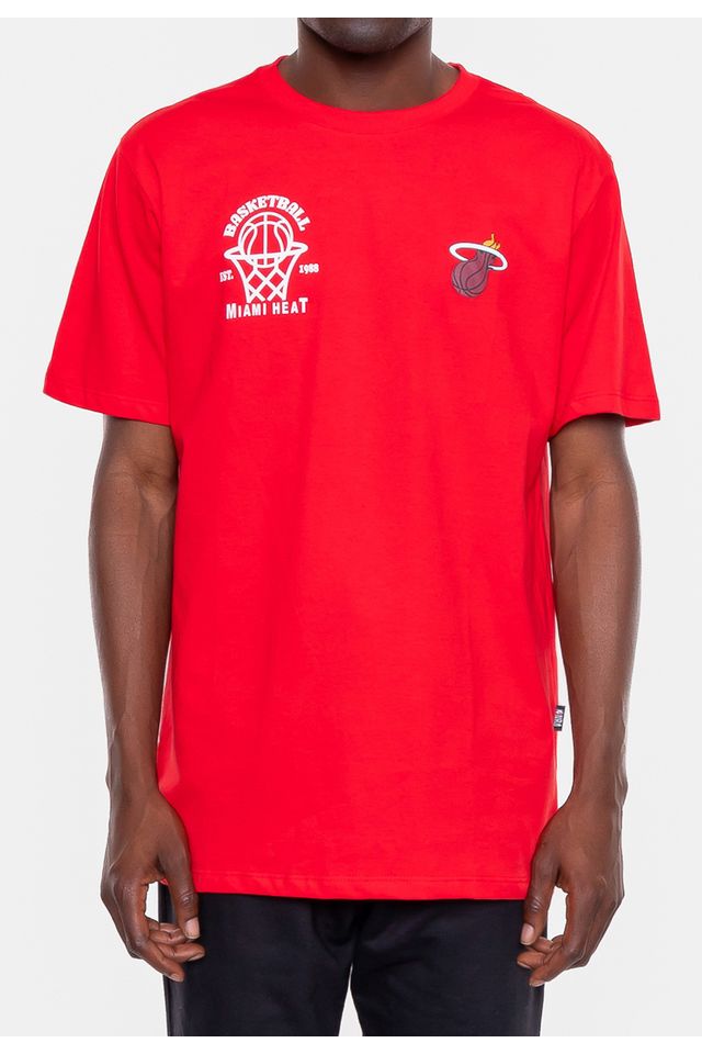 Camiseta-NBA-Hit-The-Hoop-Miami-Heat-Vermelha