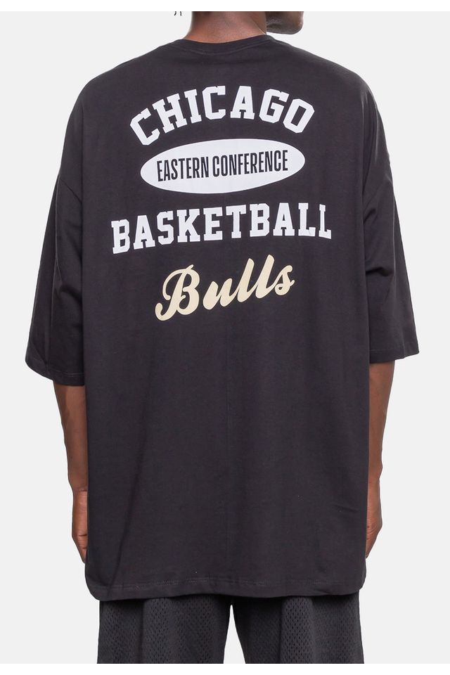 Camiseta-NBA-Oversized-Conference-Chicago-Bulls-Preta