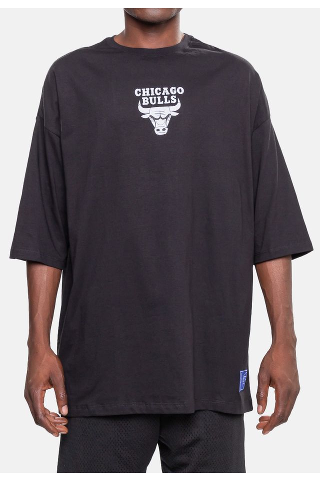 Camiseta-NBA-Oversized-Conference-Chicago-Bulls-Preta
