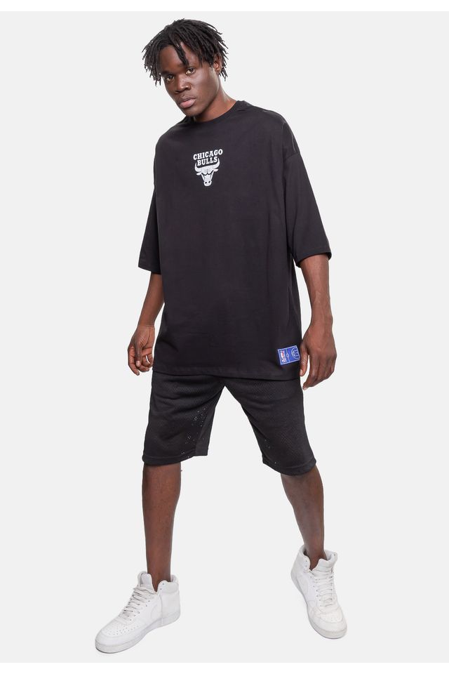 Camiseta-NBA-Oversized-Conference-Chicago-Bulls-Preta