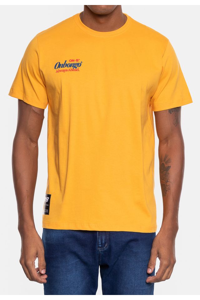 Camiseta-Onbongo-Masculina-Amarela-Mostarda