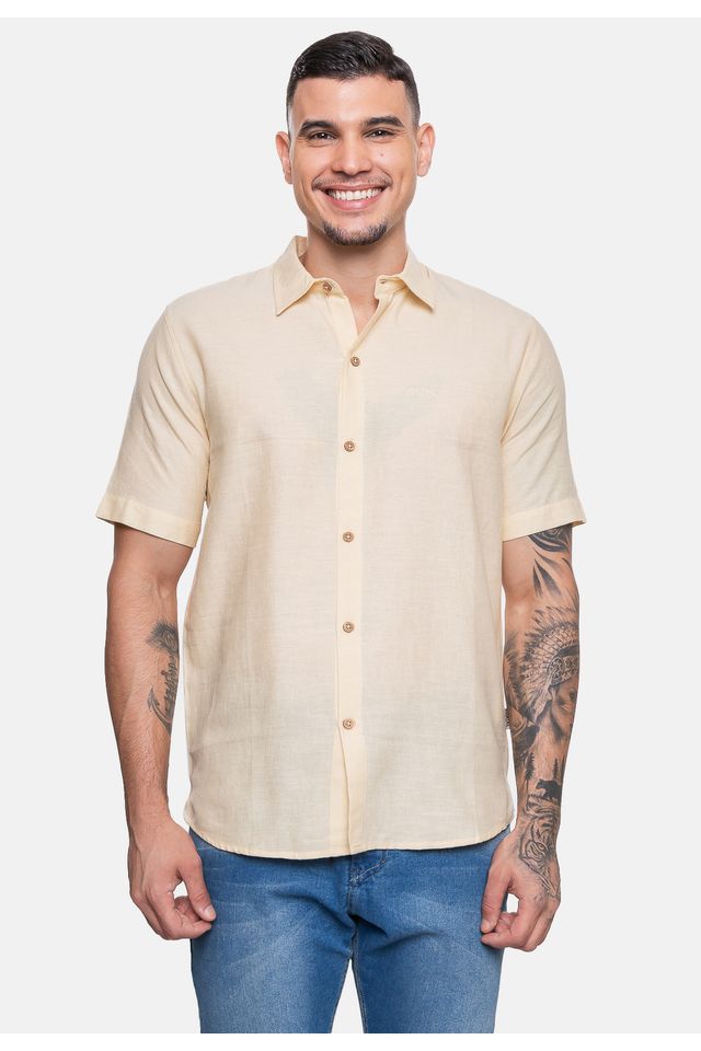 Camisa-Fatal-Linho-Areia Camisa-Fatal-Linho-Areia