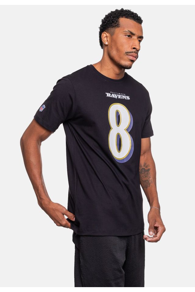 Camiseta-NFL-Player-Lamar-Jackson-Preta