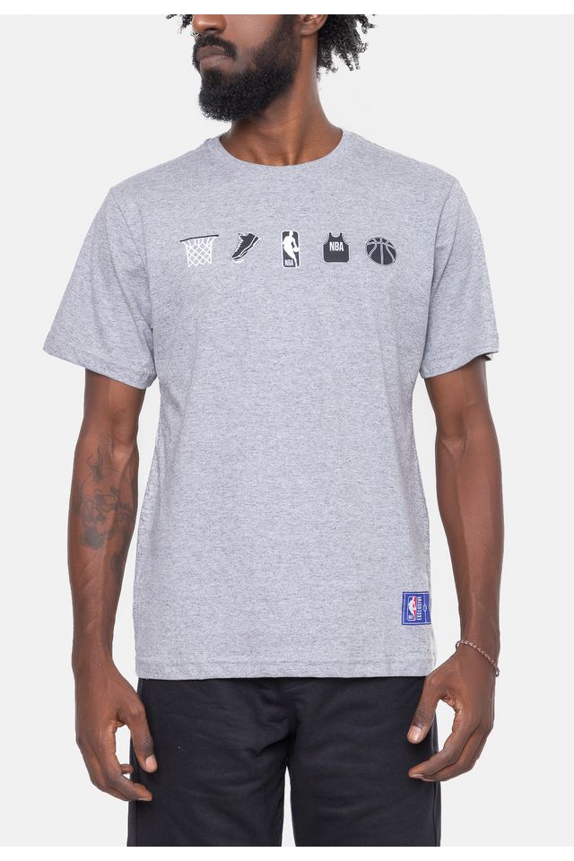Camiseta-NBA-Basket-Symbols-Cinza-Mescla