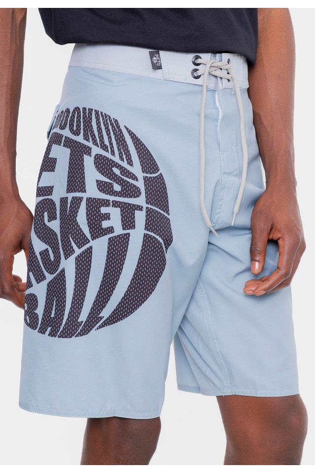 Boardshort-NBA-Basketball-Brooklyn-Nets-Cinza