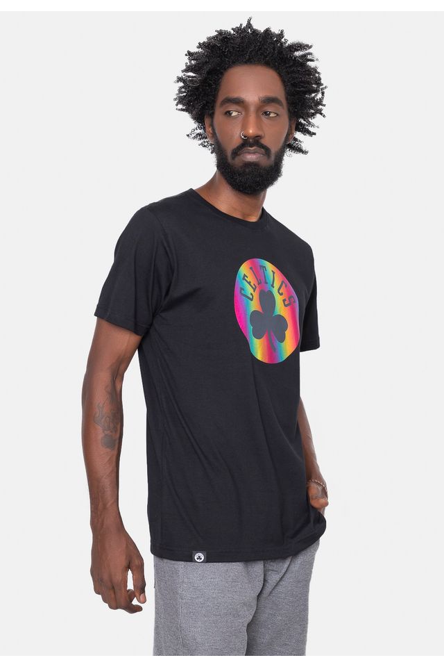Camiseta-NBA-Rainbow-Logo-Boston-Celtics-Preta