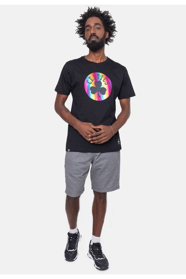 Camiseta-NBA-Rainbow-Logo-Boston-Celtics-Preta