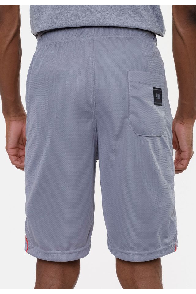 Bermuda-NBA-Sintetica-Silver-Logo-Cinza-Mescla