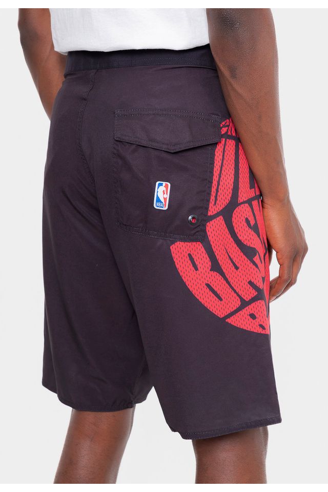 Boardshort-NBA-Basketball-Chicago-Bulls-Preto