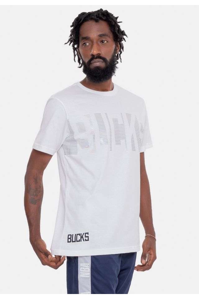 Camiseta-NBA-Eletric-Lines-Milwaukee-Bucks-Off-White