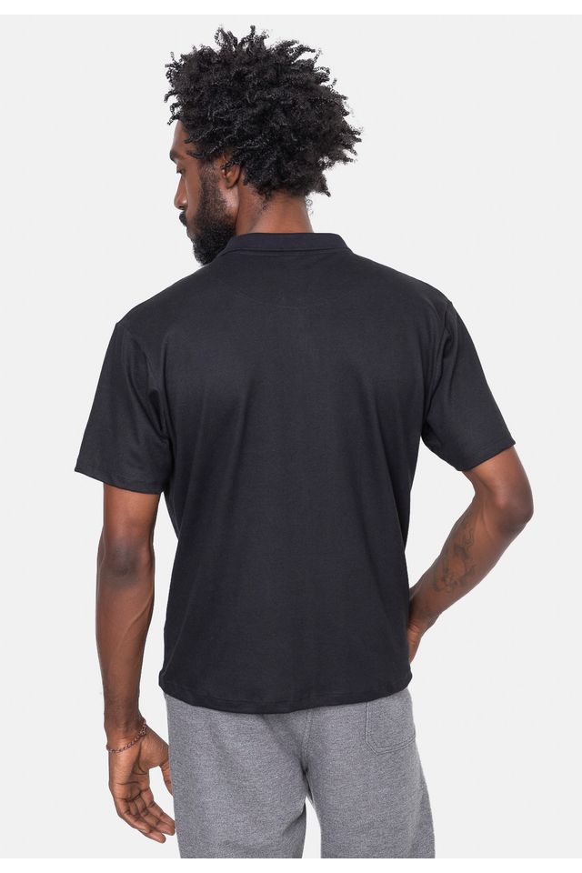 Camisa-Polo-NBA-Rainbow-Logo-Brooklyn-Nets-Preta